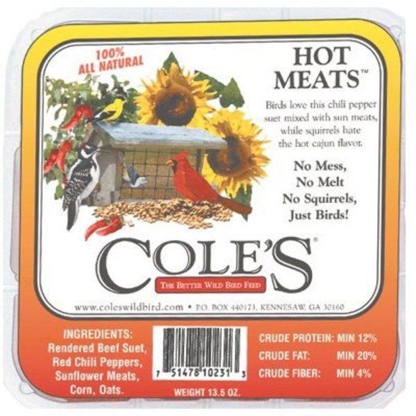Coles Wild Bird Products 12OZ Hot Meats Suet HMSU